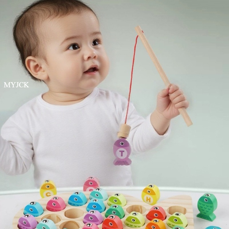 Fishing Equipment Kids - Kids Wooden Fishing Game Toy Gifts