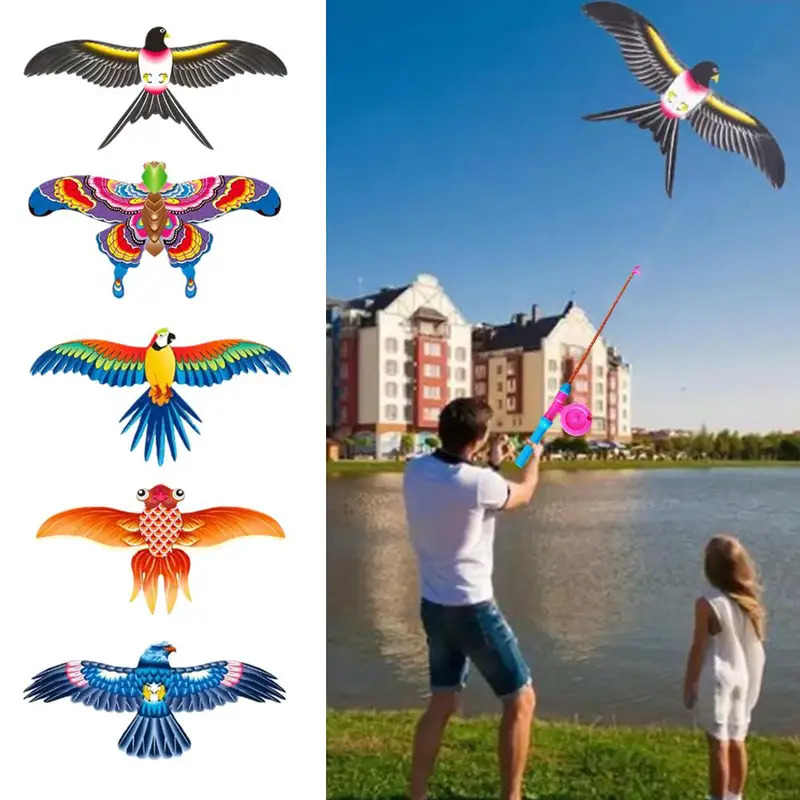 Fishing Equipment Kids - Children Kite Toy Cartoon Eagle Foldable