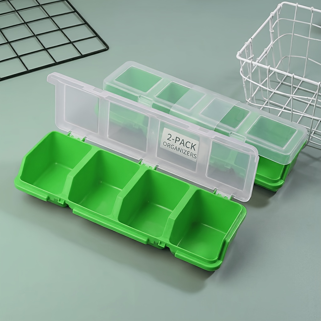 2 Pack 4 Compartments Plastic  - Fishing Equipment Organizer recension och pris