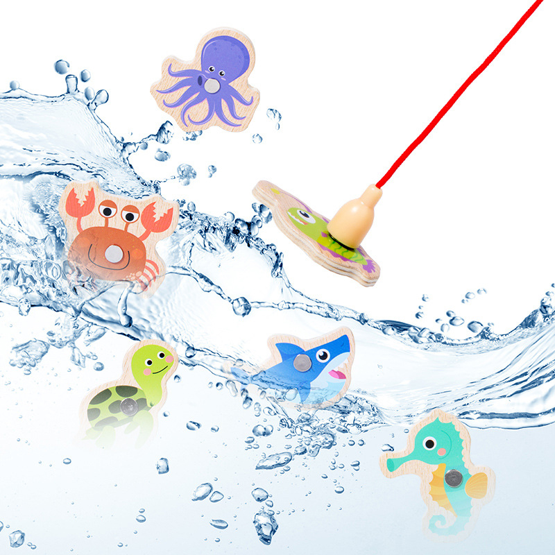 Wooden Magnetic Fishing Toys f - Fishing Equipment Kids recension och pris
