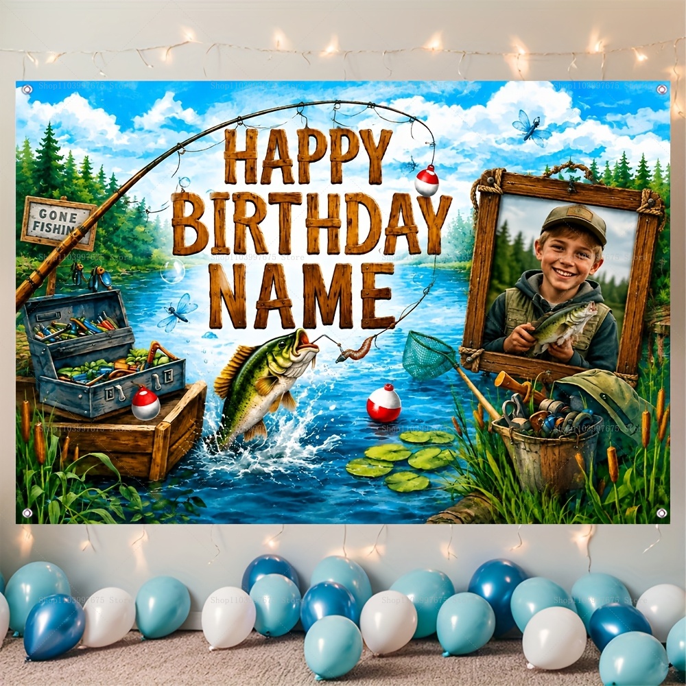 Custom Name Photo fishing-them - Fishing Equipment Kids recension och pris