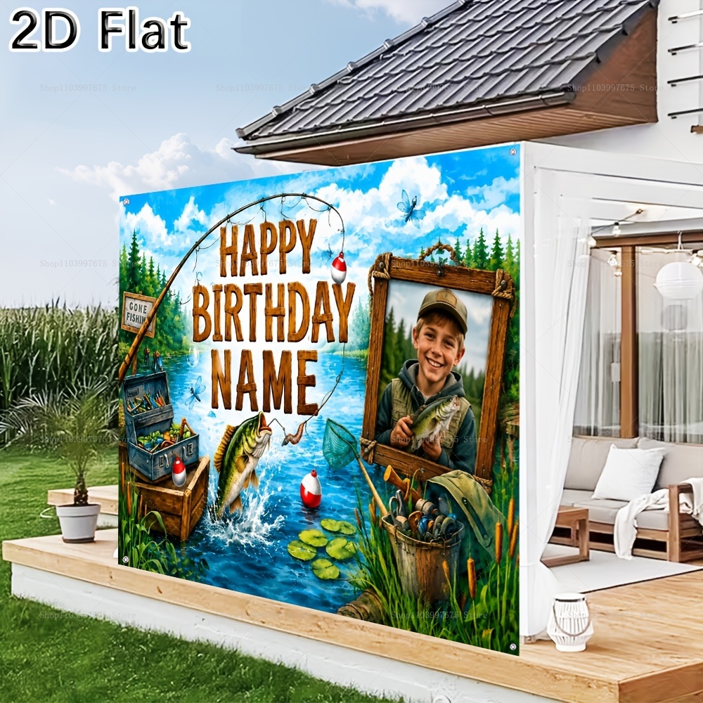 Custom Name Photo fishing-them - Fishing Equipment Kids recension och pris