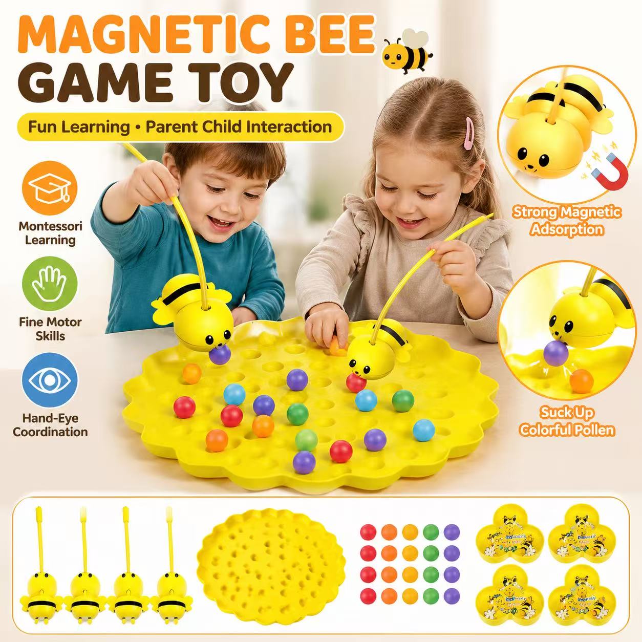 Cute Bee Honey Collecting Magn - Fishing Equipment Kids recension och pris